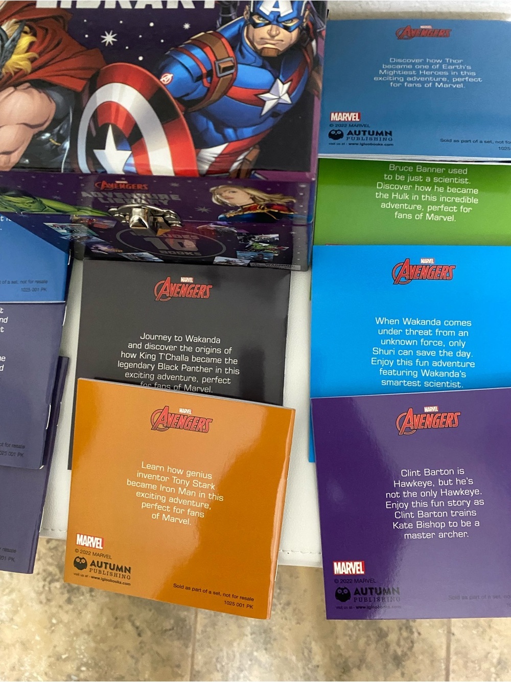 Marvel Avengers Purple Adventure Library 10 Collectible Animated Story Book Set - Picture 13 of 16